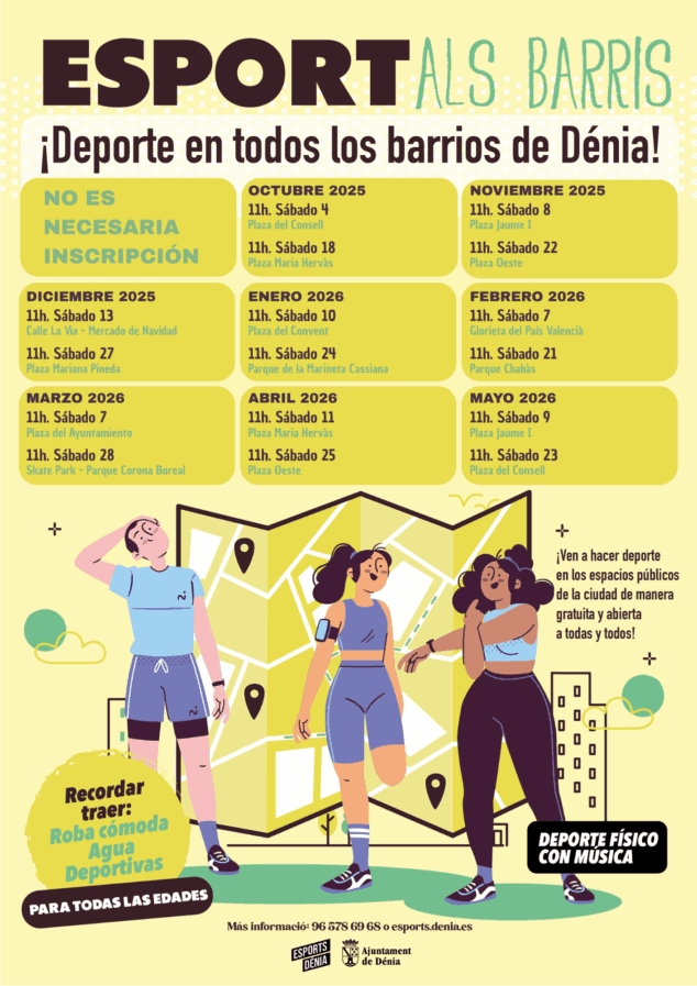 Imagen: Calendario de actividades 'Esports als barris'