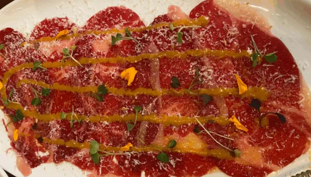 carpaccio de chuleton en raco de la xara
