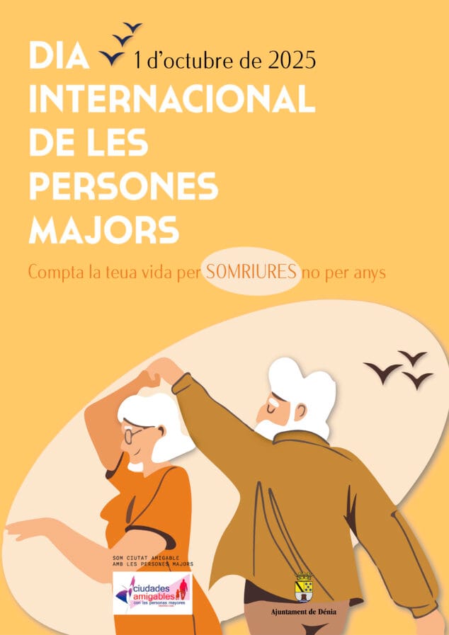 Imagen: Cartel del Día Internacional de las Personas Mayores en Dénia en 2025