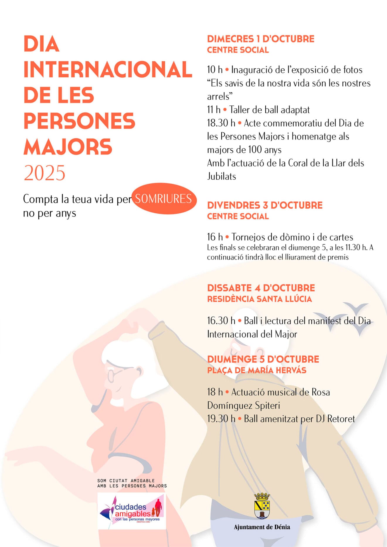 Programa del Día Internacional de las Personas Mayores en Dénia en 2025