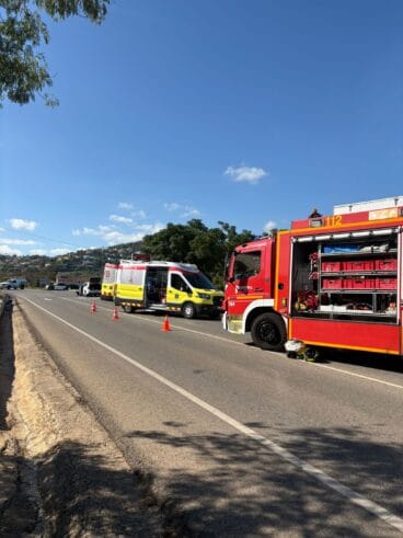 Servicios de emergencia en el lugar del accidente