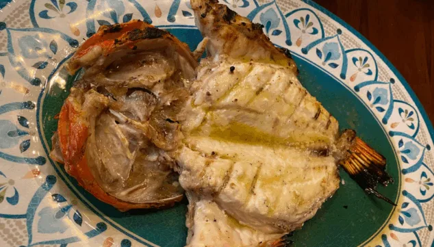 virrey abierto cocinado a la brasa