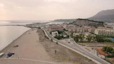 vista aerea de denia desde les marines