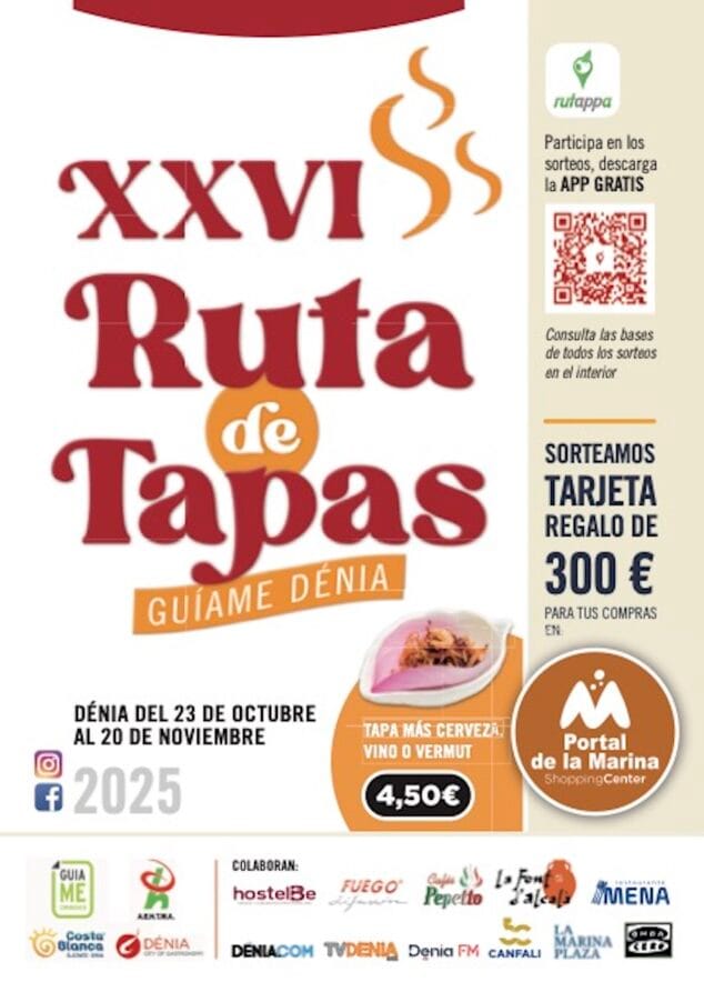 Imagen: Cartel de la nueva edición de la Ruta de Tapas de Dénia