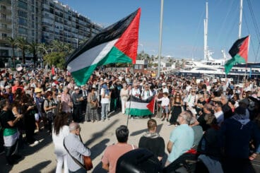 Manifestantes por Palestina