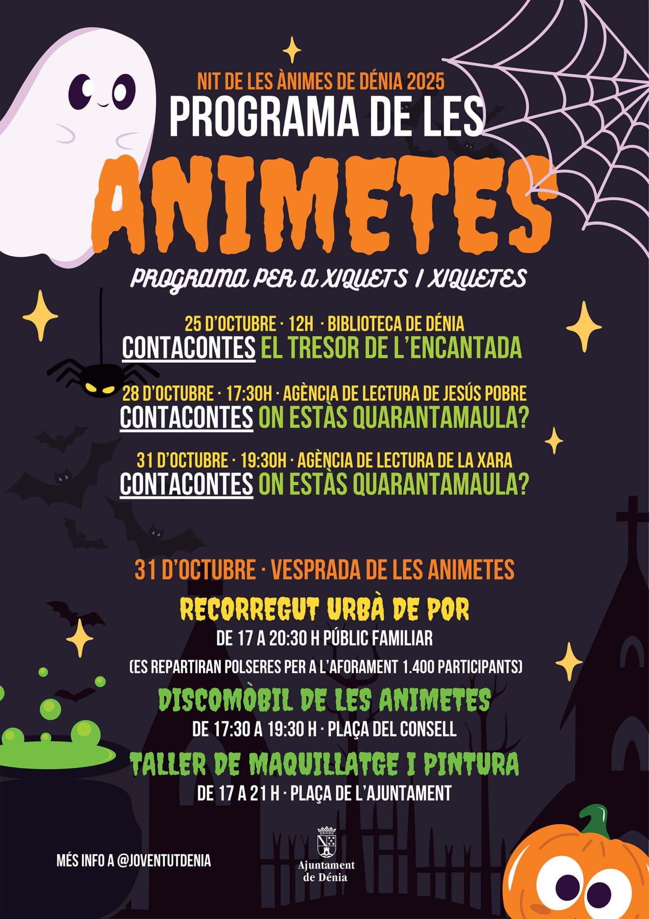 Programa de les Animetes en Dénia 2025 (Halloween)