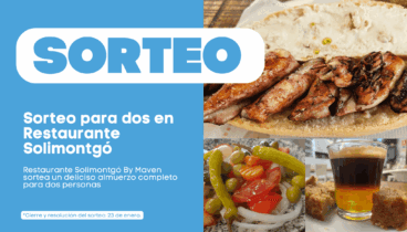 Sorteo de un almuerzo completo para dos personas en Restaurante Solimontgó