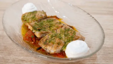 Ventresca de atun con toque mediterraneo