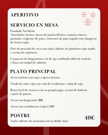 Balandros presenta su menú de Navidad para este 2025