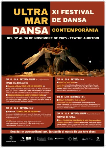 Cartel y programación de Ultramar Dansa 2025 de Dénia