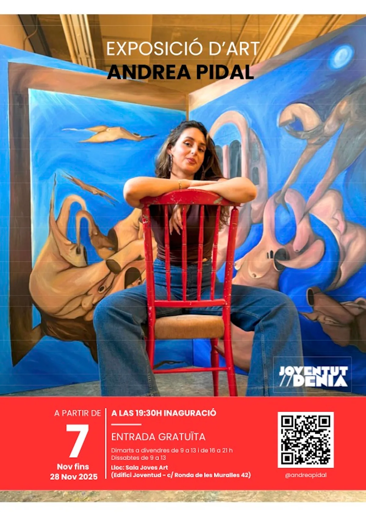 Sala Joves Art präsentiert die Ausstellung „Eine surreale Erkundung weiblicher Identität“ von Andrea Pidal