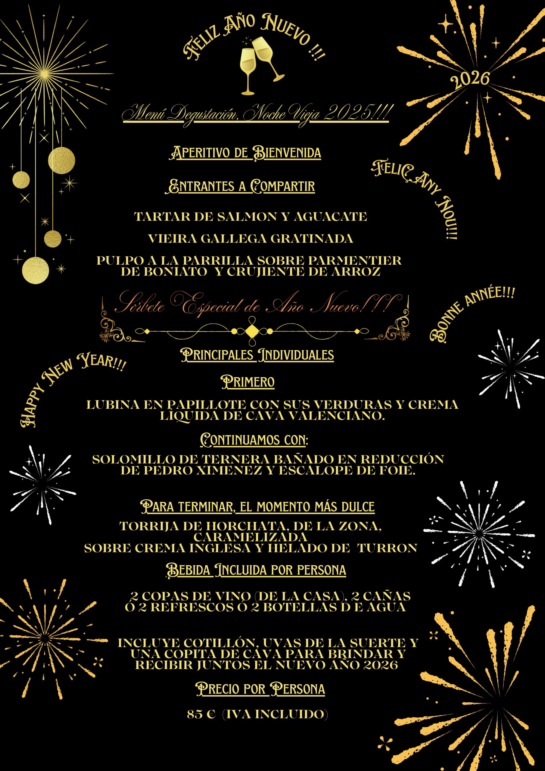 Menu Cena De Nochevieja