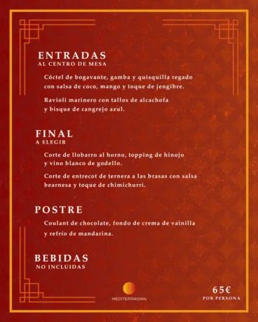 Propuesta del menú de Navidad