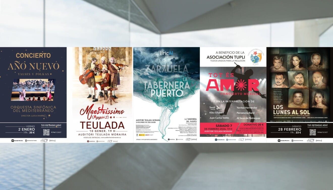 Auditori Teulada Moraira desvela su potente agenda cultural de enero y febrero
