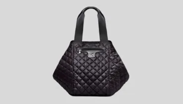 Bolso acolchado negro, elegante y funcional