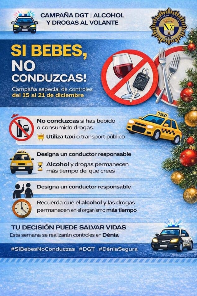 Imatge: Campanya de controls preventius d'alcohol i drogues al volant a Dénia