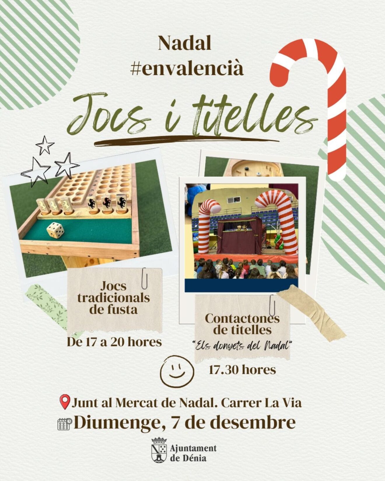 Cartel juegos y marionetas en Dénia