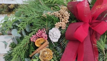 Centro de decoración para Navidad