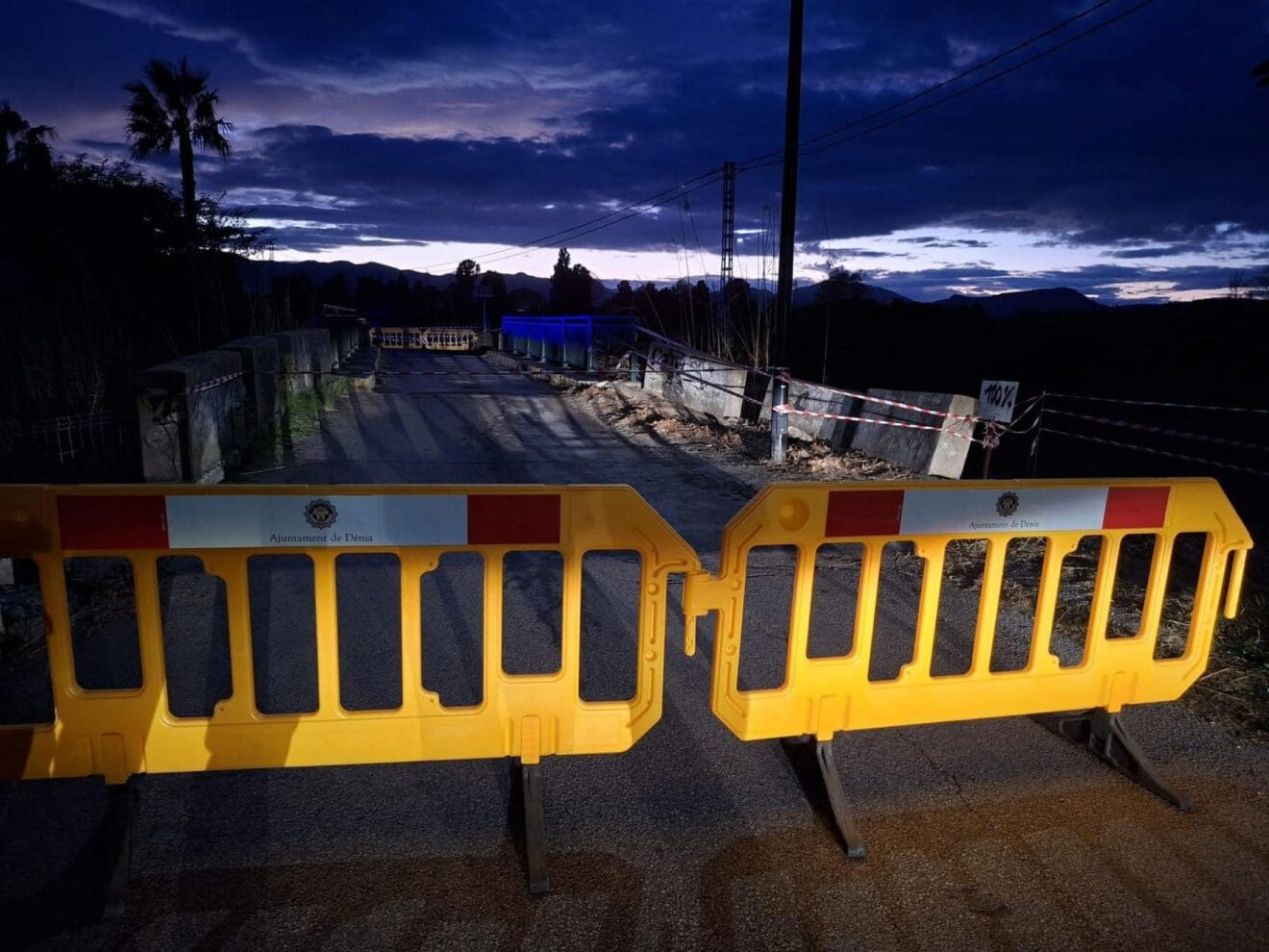 Cierre temporal del Pont del Tollinero (Camí Vell de Dénia) por deterioro estructural