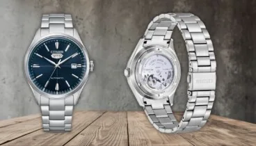 Citizen mecánico elegante con acabado cepillado