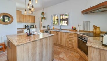 Cocina totalmente equipada en Villa Cala Serena