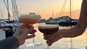 cocina y atmosfera frente al mar