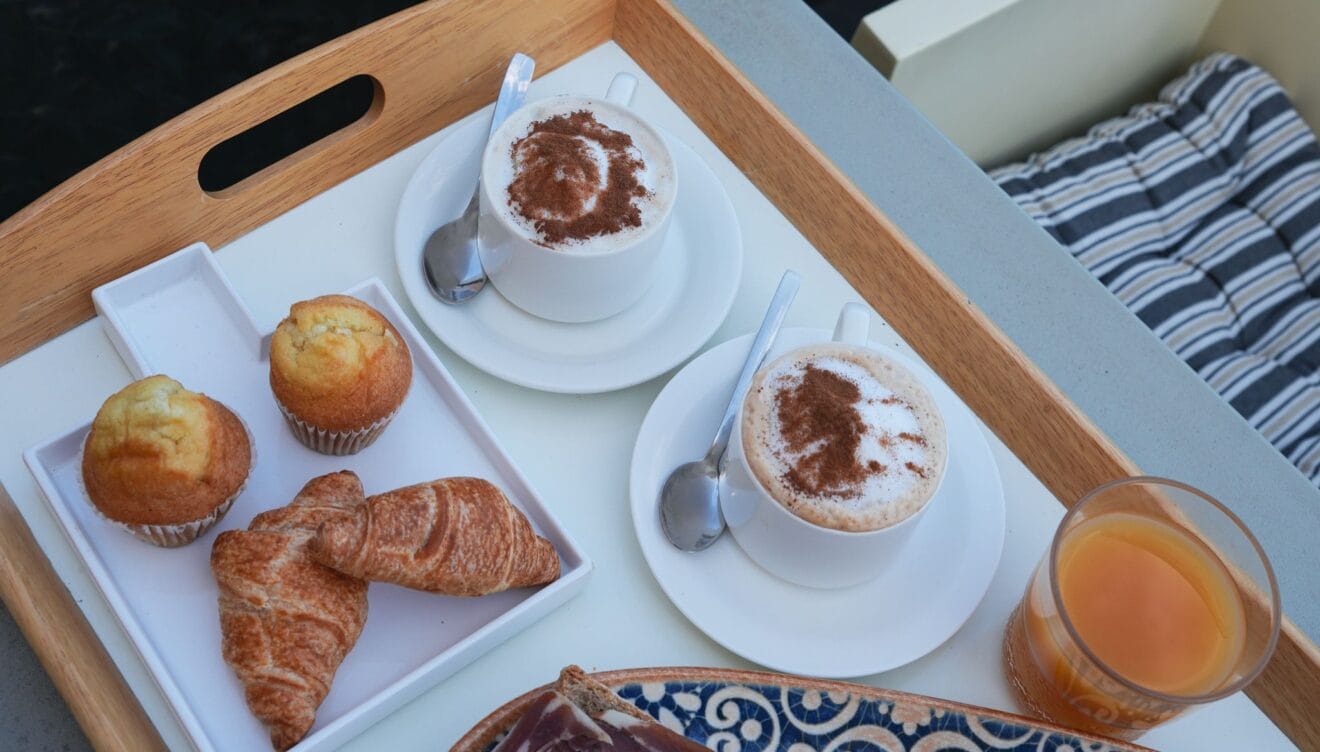 Desayuno en la habitación para empezar el día sin prisas y en pareja