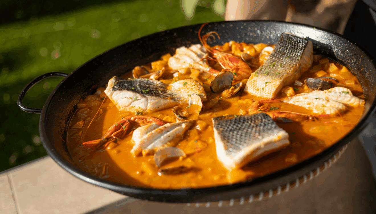 Llandeta de pescado y marisco receta clásica de tradición marinera