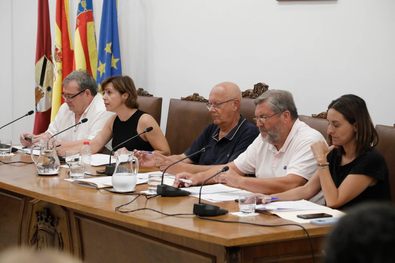 Maria Josep Ripoll interviniendo en un pleno de Dénia