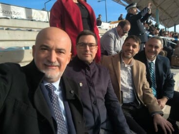 Representantes de la Marina Alta durante el acto de reconocimiento en Paiporta