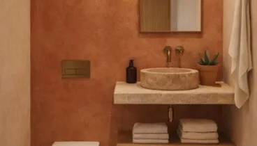 Baño de Villa Azalea con diseño cuidado y sensación de amplitud