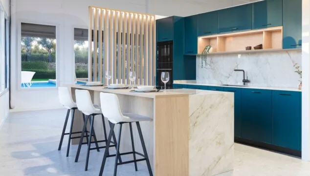 cuines obertes il·luminació led i materials nobles l'evolució de la llar