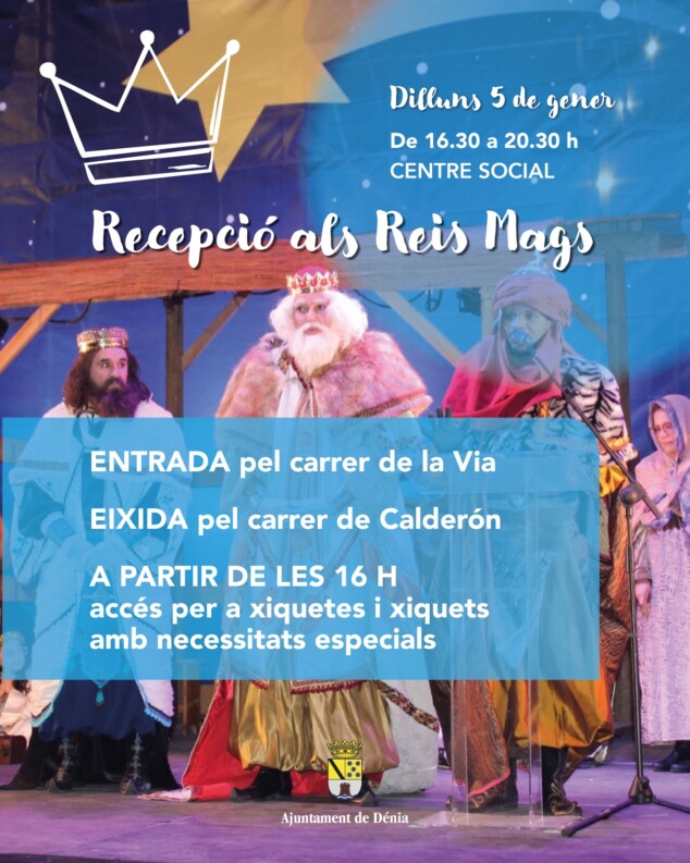 Imagen: Información sobre la recepción de los Reyes en Dénia