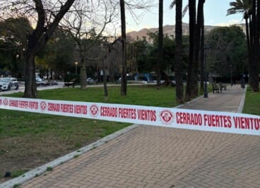 Dénia cierra diversos espacios públicos tras elevarse a naranja la alerta por viento 4 parque de jaume i cerrado por fuerte viento archivo