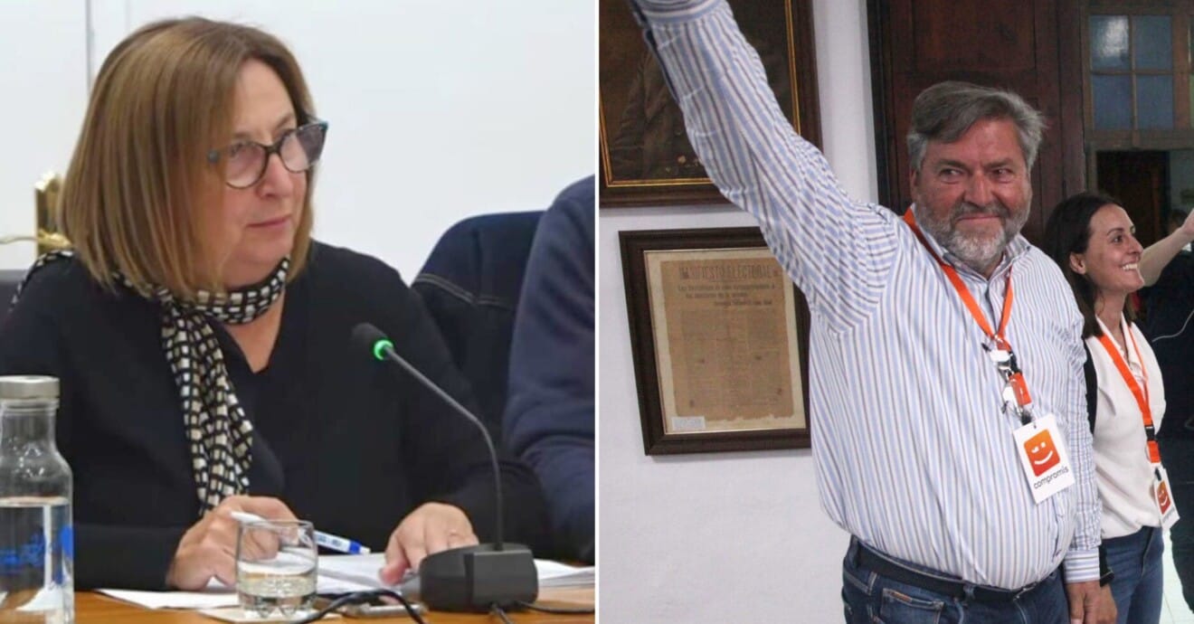 Pepa Font, líder del PP, y Rafa Carrió, líder de Compromís