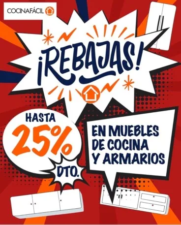 Rebajas en COCINAFÁCIL con hasta un 25% de descuento en diseño funcional