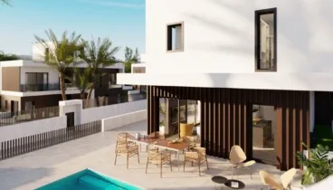Arquitectura moderna integrada en un entorno residencial tranquilo