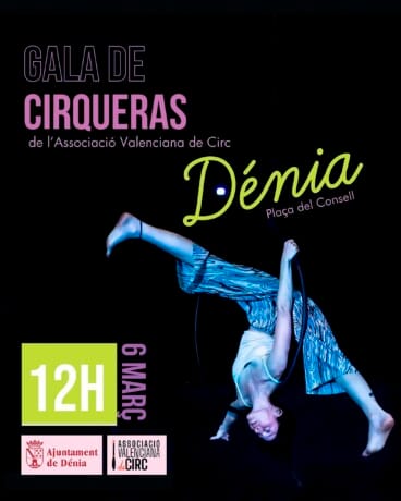 Cartel de ‘Gala de cirqueras’ por el 8M en Dénia este 2026
