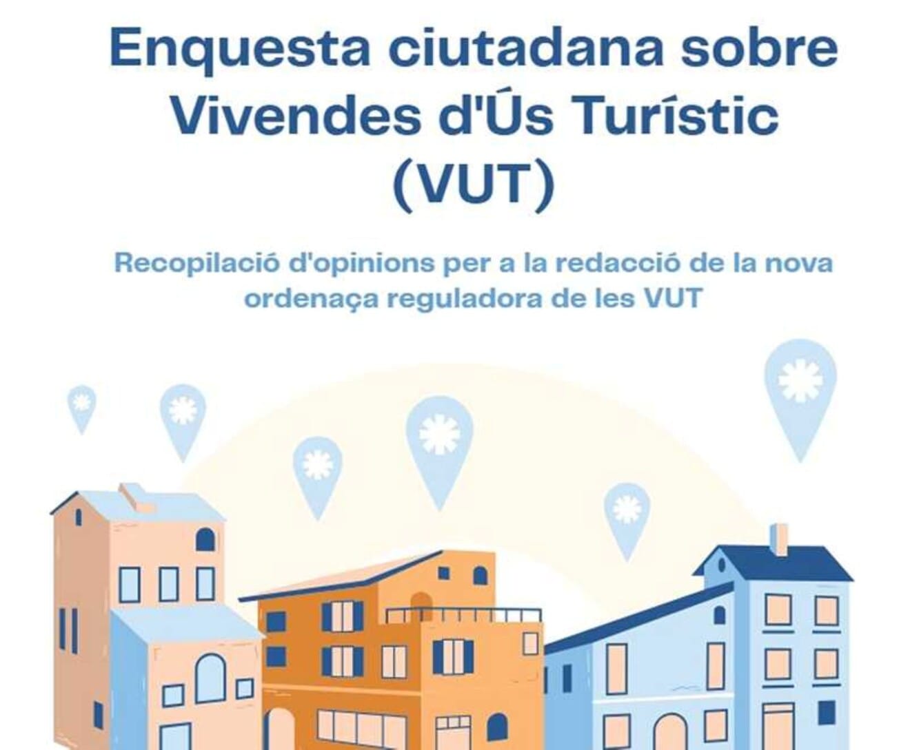 Cartel de la encuesta ciudadana sobre las Viviendas de Uso Turístico