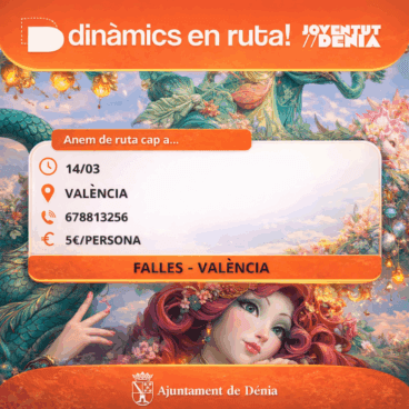Cartel de la excursión a las Fallas