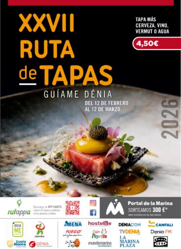 Cartel de la XXVII Ruta de Tapas de Dénia 2026