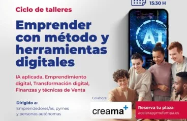 cartel general del ciclo de talleres emprender con metodo y herramientas digitales