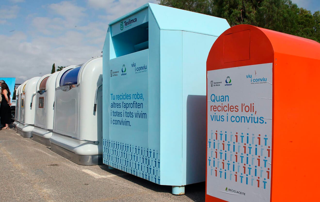 Contenedores de reciclaje de Dénia (archivo)