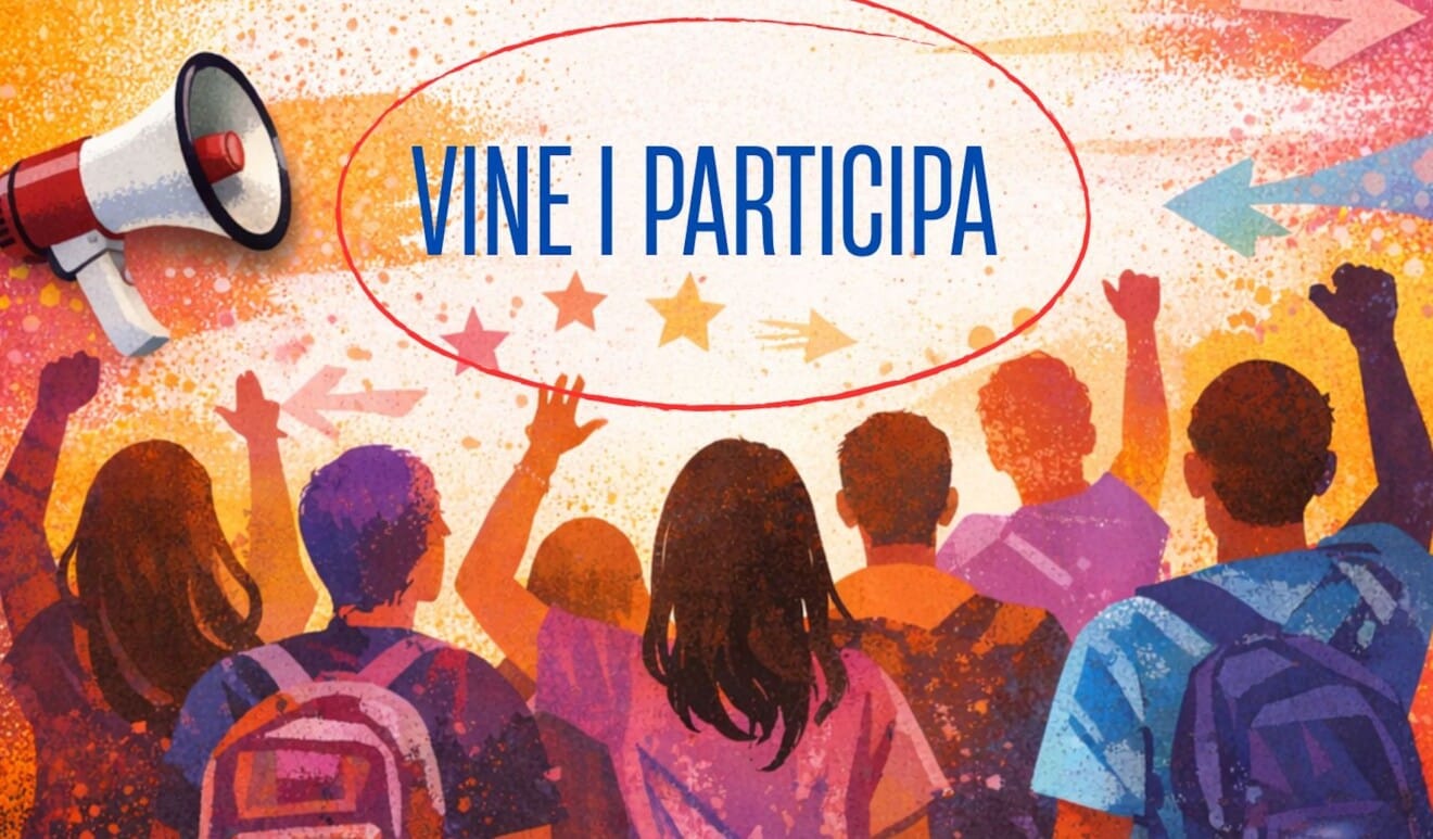 Detalle del cartel promocional del Fòrum Jove 2026, que hace un llamamiento a la participación de la juventud dianense
