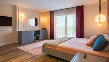 Dormitorio elegante con acabados actuales