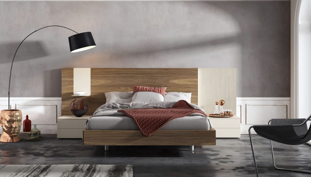 Dormitorio moderno con armario integrado