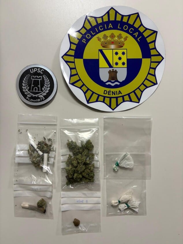 Imagen: Droga incautada en el control policial de Dénia