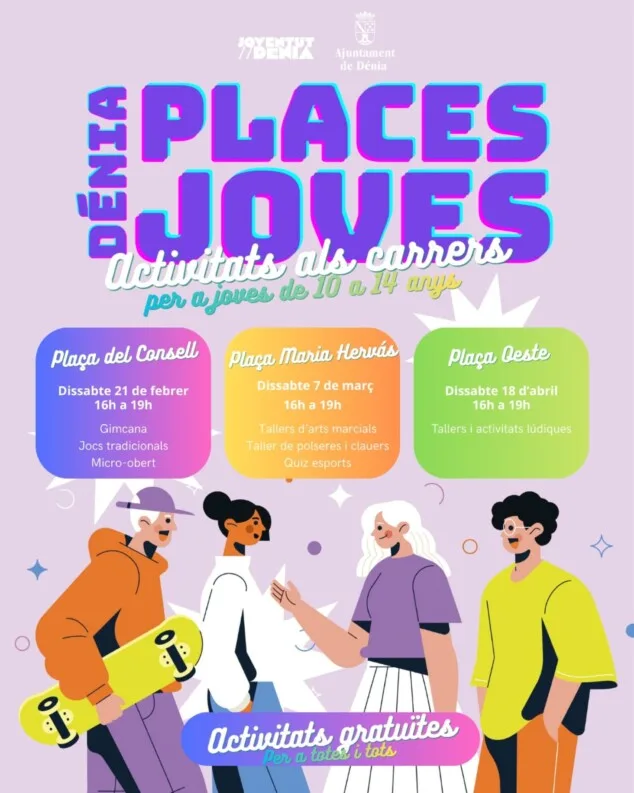 Imagen: Iniciativa de Joventut Dénia con actividades gratuitas para jóvenes