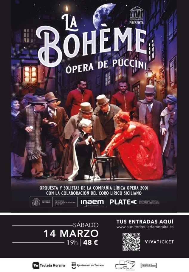 Marzo cultural en el faro de la cultura de la Marina Alta: los cuatro espectáculos que no te puedes perder 8 Imagen: La bohème — La pasión y la tragedia de Puccini aterrizan en el Auditori