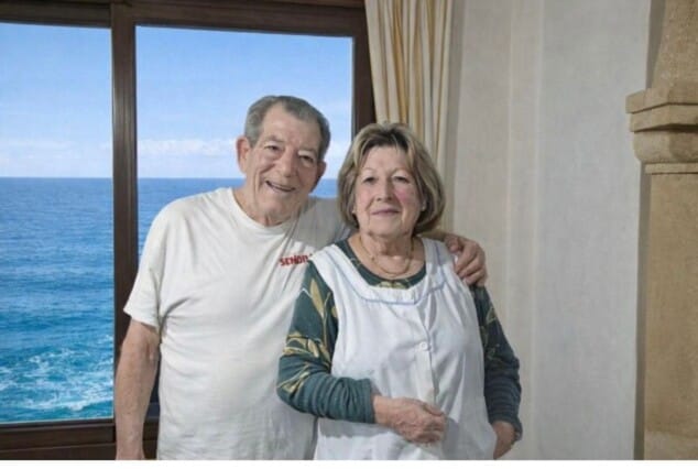 Afbeelding: Luis en Merce nemen afscheid van restaurant Sendra.